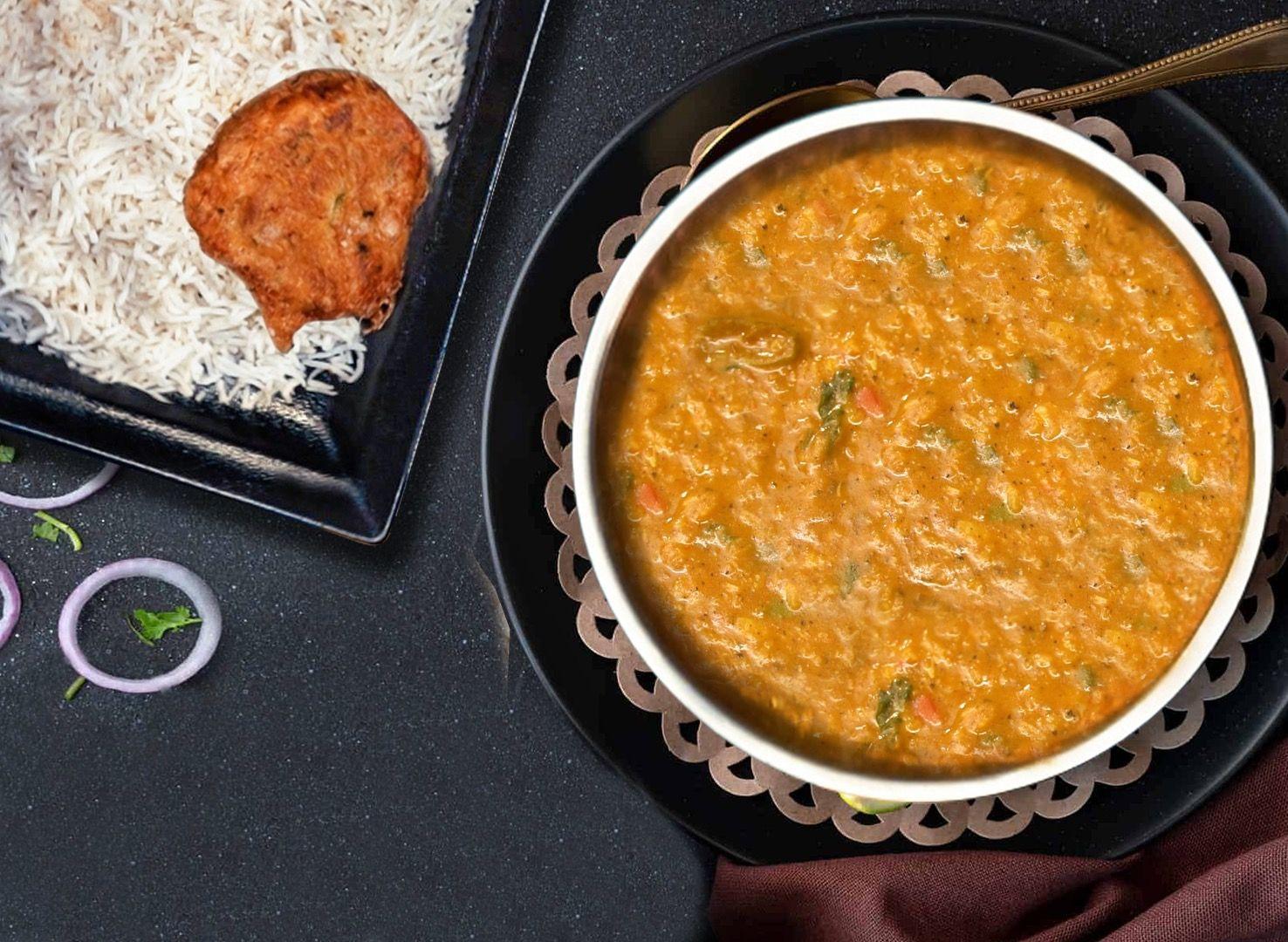 Daal Chawal served with rice